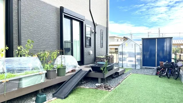 ウッドデッキ設営